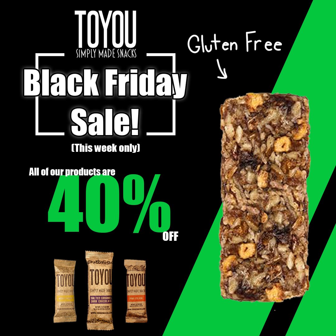 ToYouSnacks's tweet image. HUGE Black Friday Sale- Save 40% on your favorite snacks! - mailchi.mp/toyousnacks/hu…