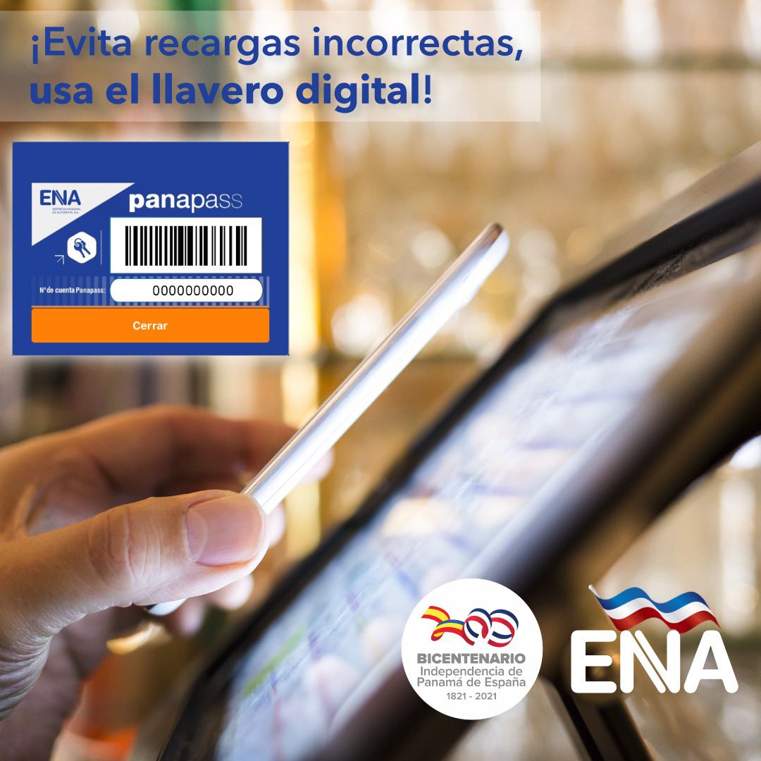 AlvaroAlvaradoC's tweet photo. Recarga tu cuenta Panapass con el #LlaveroDigital, sin formularios ni recargas incorrectas.
¡Mantén tu saldo positivo!
https://t.co/Oo5vkuJ1EX
WhatsApp 6739-5810
#ena #panapass #panama #corredores #autopista #ciudad #información #seguridad #recarga #llavero #saldo #whatsapp #app https://t.co/DS0S1nr1Pm