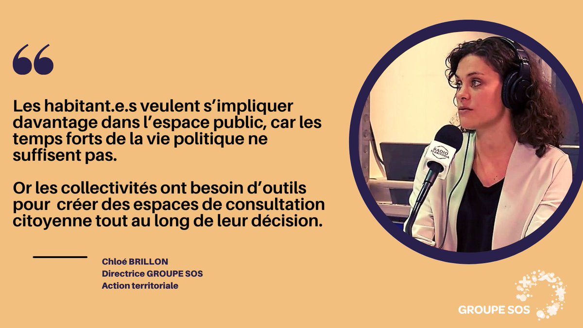 Il y a quelques jours au #smcl2021, avec <a href="/Hacktiv_org/">Hacktiv</a> et <a href="/AuxiliaConseil/">Auxilia Conseil</a>, Chloé Brillon, directrice de <a href="/GSOS_ActionT/">GROUPE SOS Action territoriale</a> était interviewée sur la mobilisation citoyenne, ses formes et ses outils par <a href="/RadioTerritoria/">RadioTerritoria</a> 
📻Pour écouter👉cutt.ly/9TLNjJg