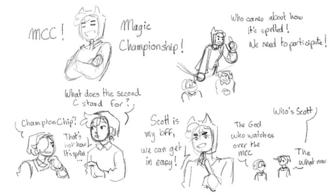 I've found a way to drastically improve the witch au: 

Make mcc canon and have a tournament arc 