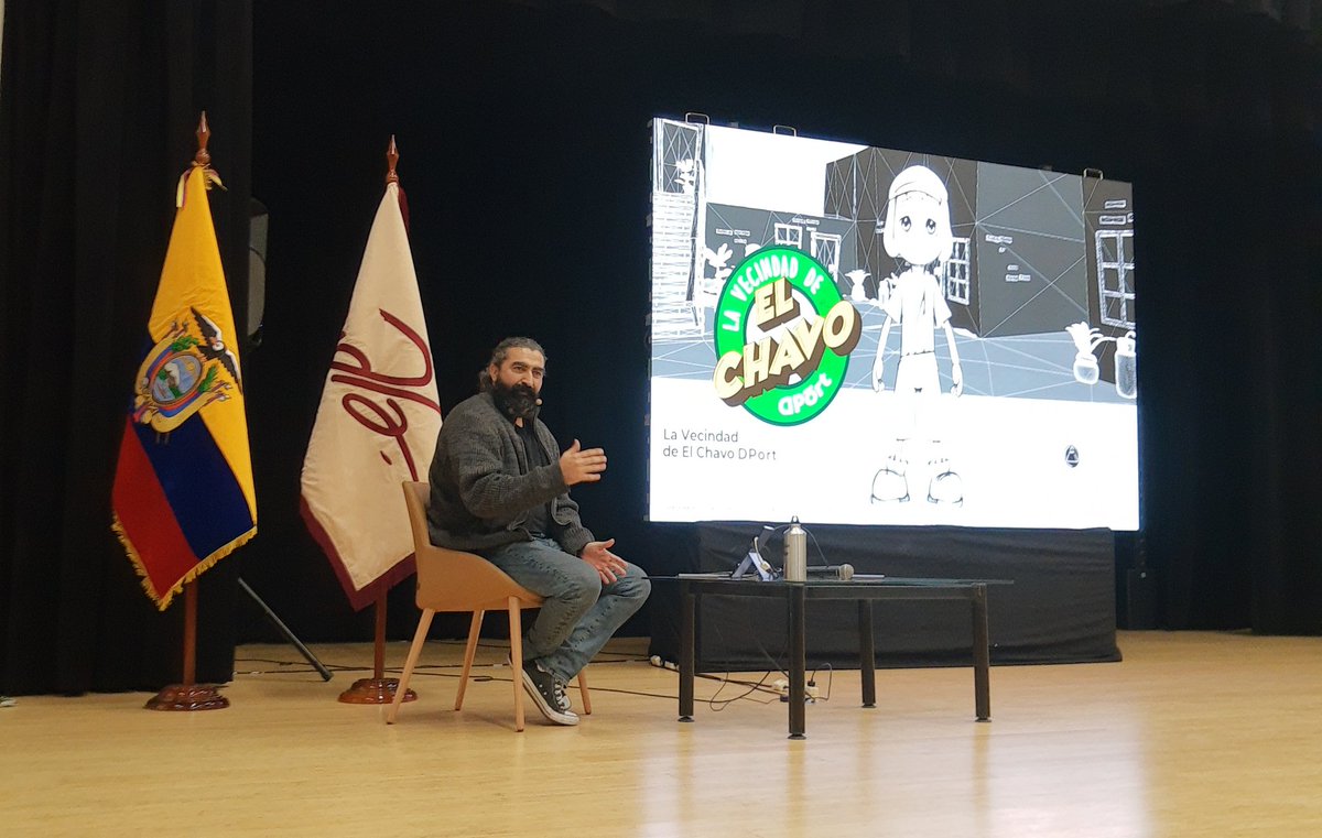 adrexum's tweet photo. @sramirezrivera presenta "La vecindad de El Chavo, Dport" @ChavodelOcho_Of en #Multifest @UDLAEcuador #Demiurgo @giffmx @PauliDonoso1 https://t.co/99XPZRw6vA