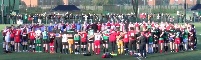 Paul_Mastersrl's tweet photo. All the Masters players from four countries form one circle at the International Festival to give a loud 3 cheers for Masters #rugbyleague 
@England_RL @WalesRugbyL @Irelandrl @CanadaRL @MastersRugbyL https://t.co/jx8C5Zq9DJ