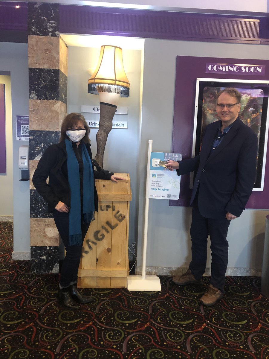 HRisInnovative's tweet photo. When going to the movies this holiday season, be sure to do some @tiptappay tapping at @FilmCaCinemas in support of @cmhahalton and the Giving Trees Campaign for mental health & addictions. #GivePeace #GiveHope #GiveSupport #MentalHealth #GivingTrees #LocalChampion #Community https://t.co/YljJ04fzjt