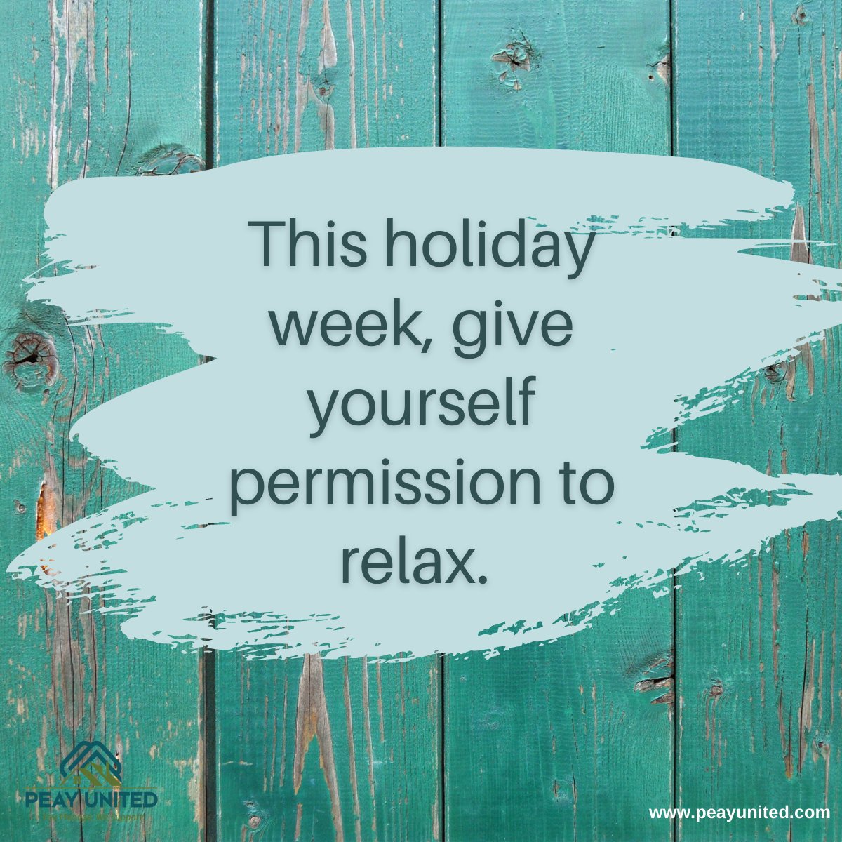 PeayUnited's tweet photo. This time of year is all about connecting with our loved ones and celebrating - but with busy schedules, it can still feel stressful. Be sure to take time this week, and the rest of the holiday season, to relax, unwind, and spend time doing things that make you truly happy. https://t.co/54WhguDcKY