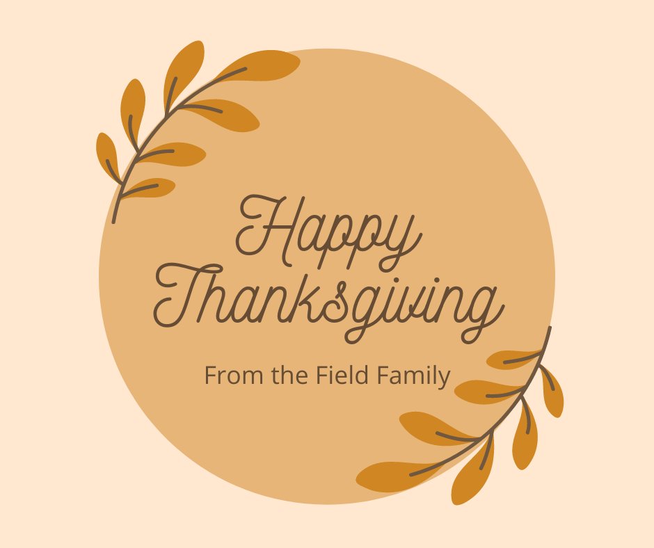 FieldFastener's tweet photo. Sending good wishes to you this Thanksgiving! Good food that fills your table, good health as you work hard, and good times with family and friends. Happy Thanksgiving!
#FieldFastener #FieldFamily https://t.co/AfvJ0ZNd5f