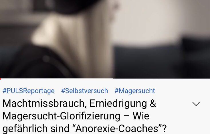 “Anorexie-Coaches” im Internet – Wer steckt dahinter und wie gefährlich sind sie?
Für @puls_br bin ich in die “Pro-Ana-Community” eingetaucht und habe mehrere Wochen lang mit Männern gechattet, die Betroffene von Essstörungen massiv manipulieren. 
youtu.be/QxRohotw-8U
