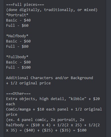 NecroGato's tweet photo. Art prices
Turn out is shit.
It's ok to ask.
It's ok to nag me.
Follow Discord link in bio and DM through Discord. https://t.co/aLioLb3q7N