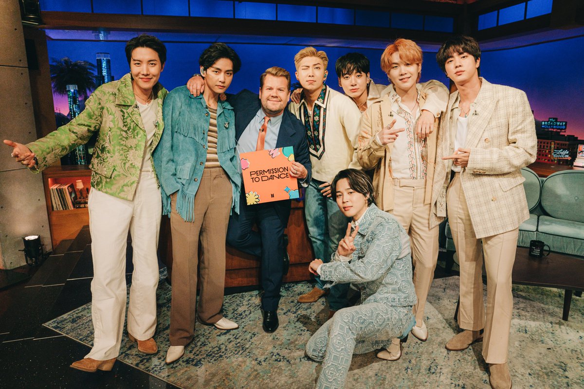 latelateshow's tweet photo. More pics from #BTSxLateLate 💜 https://t.co/DXc8QV3pP6