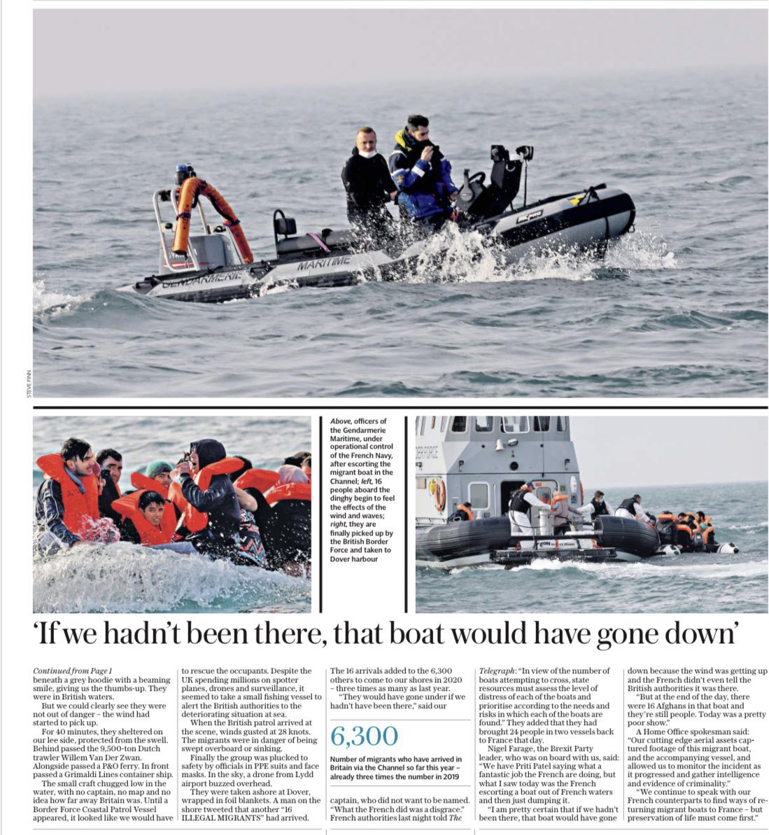 JamieoJohnson's tweet photo. • I saw this with my own eyes and was shocked. It went on the front page of the Telegraph and caused a real stir. They didn’t stop.

• Now, the UK border force is overstretched, the RNLI is overstretched and a tragedy has occurred. 7/8 https://t.co/bprErjDoY8