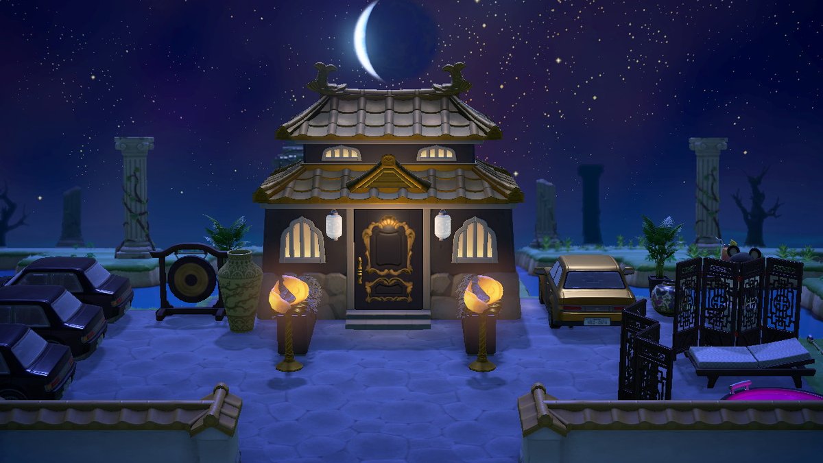 faeriacrossing's tweet photo. Marlo was on the island so I gave him the mobster home he deserves #AnimalCrossing #ACNH #NintendoSwitch https://t.co/gIurCFnMJ3