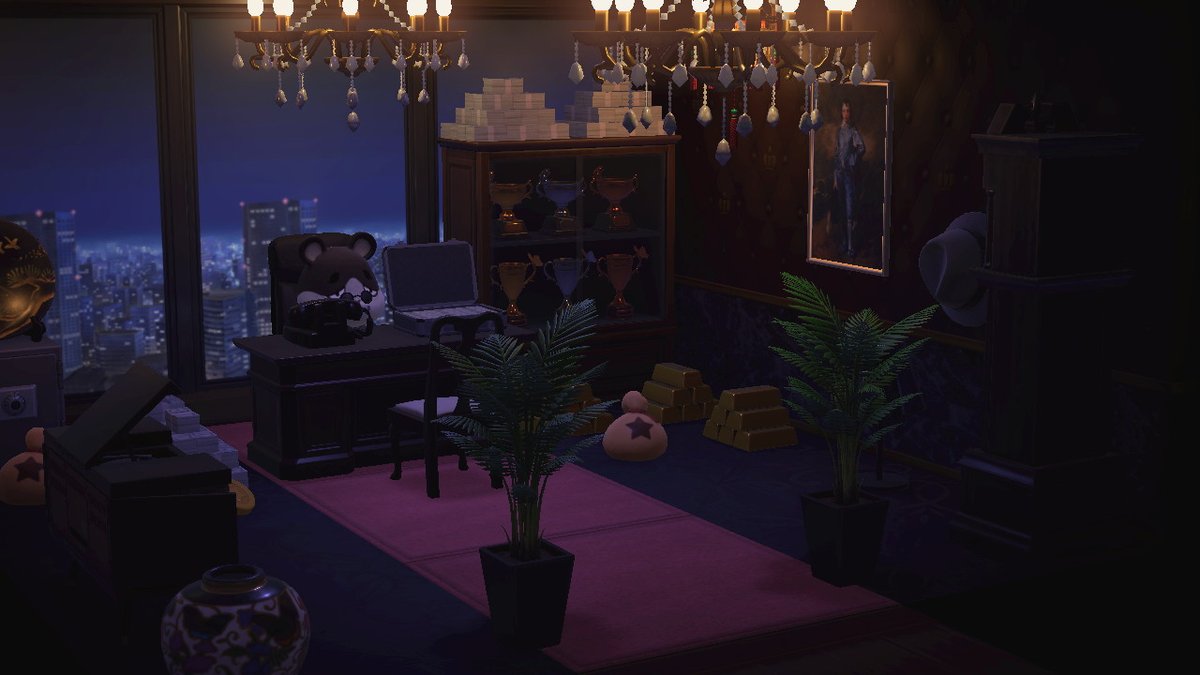 faeriacrossing's tweet photo. Marlo was on the island so I gave him the mobster home he deserves #AnimalCrossing #ACNH #NintendoSwitch https://t.co/gIurCFnMJ3