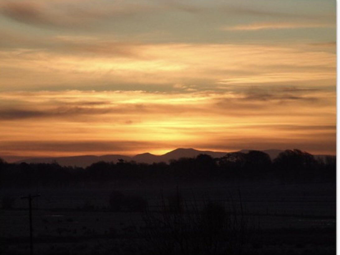 Knockfierna sunset, County Limerick . Knockfierna translates as Cnoc Fírinne (hill of truth)