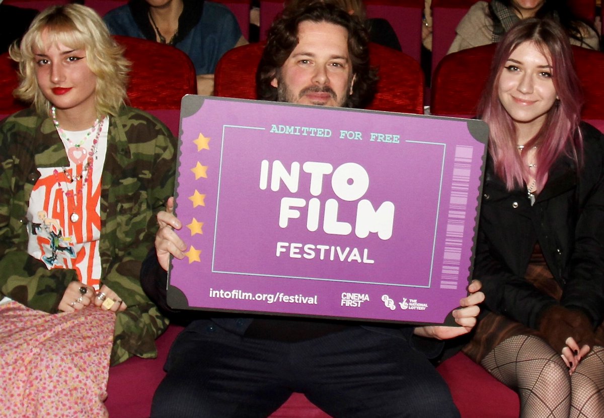 intofilm_edu's tweet photo. A HUGE #IntoFilmFestival thanks to the one and only @edgarwright 🤩for chatting with students at @EmpireCinemas Haymarket this morning! 

(a big thanks as well to all the film lovers involved in the Q&amp;A! 🎬🙏) https://t.co/h7Z3HGVS2W