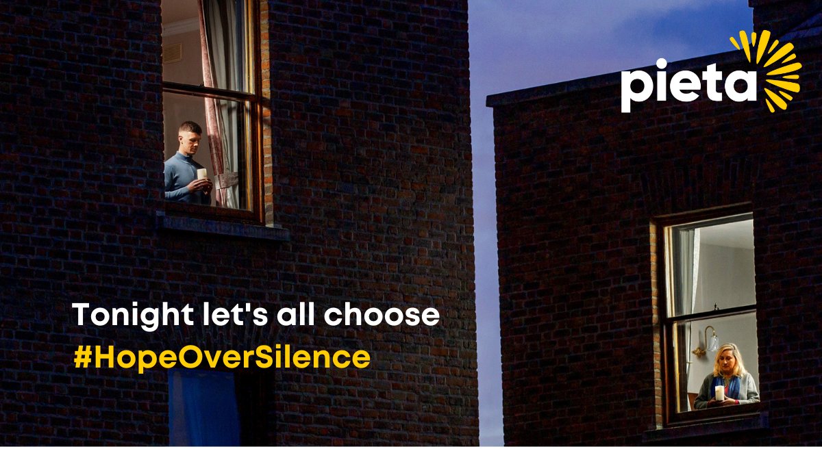 PietaHouse's tweet photo. This evening at 7pm we’re asking all our supporters to light a candle in their window. 

Let’s remember the lives lost by suicide and send a powerful message of hope to all those who may need it.
 
Post a photo of your candle and join in the conversation using #HopeOverSilence https://t.co/56elzlBe5A