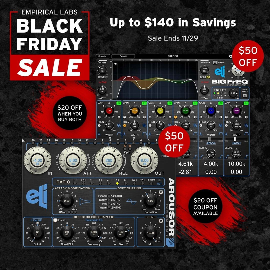 It's the most wonderful time of the year: Black Friday. <a href="/EmpiricalLabs/">Empirical Labs</a> are offering up to $140 in savings  🎛👀 ------> bit.ly/eliblackfriday