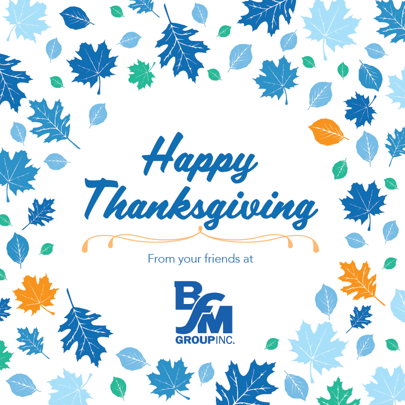 BFMgroup_inc's tweet photo. Happy Thanksgiving from all of us at BFM Group Inc. 🦃🥧🍂 We’re so thankful to be spending time with family and friends this holiday season! Thanks to everyone for your kindness and support. Happy Holidays! https://t.co/IaIt8btgot