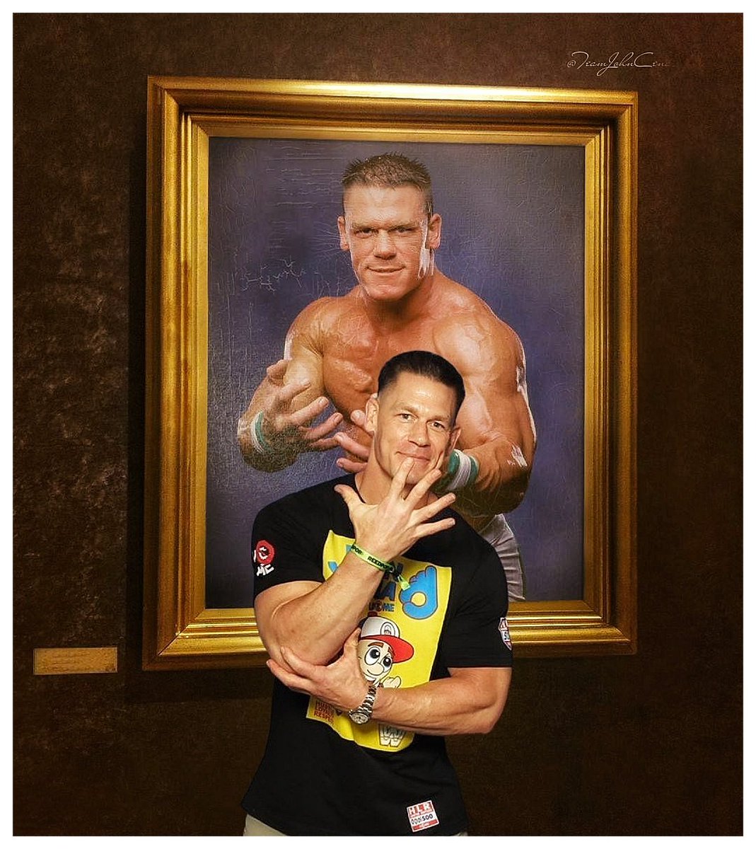 I created this art of <a href="/JohnCena/">John Cena</a> RETWEET if you liked it. ☺️🧡🧡🧡