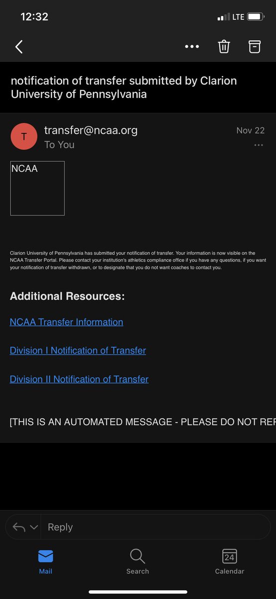 Thank you Clarion University for allowing me to be a part of their program , I will forever appreciate it . With that being said I am entering the transfer portal with 3 years of eligibility left ! Thank you .