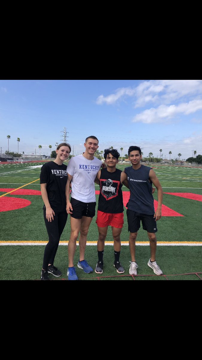 Honored to have the University of Kentucky’s Keaton Daniel (SEC pole vault champion) drop by today and give our athletes words of encouragement.  We look forward to cheering you on this season!  Once a Cardinal always a Cardinal!!