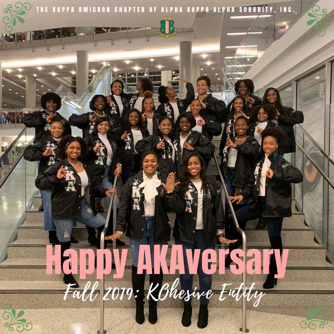 Two years and KOunting! Happy AKAversary to the Fall ‘19 line of the Kappa Omicron Chapter of Alpha Kappa Alpha Sorority, Inc💗💚