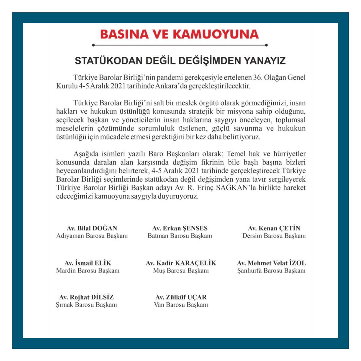 avvelatizol's tweet photo. Statükodan değil, değişimden yanayız ! https://t.co/xG15EvaFkj