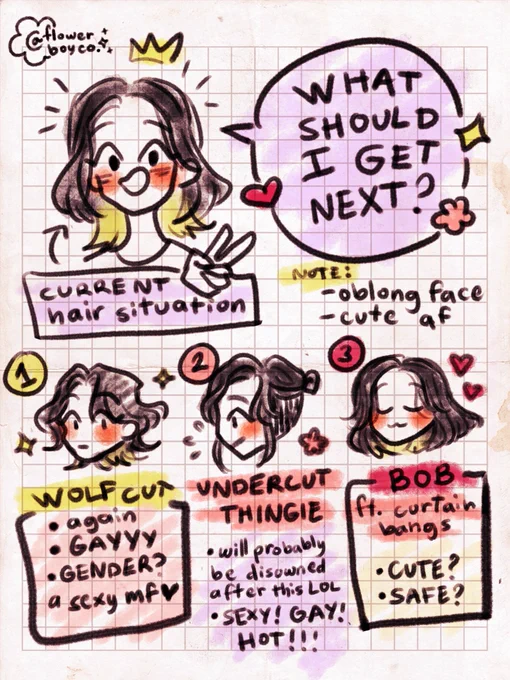 heya!! going to get a haircut again, help me choose!! :D 