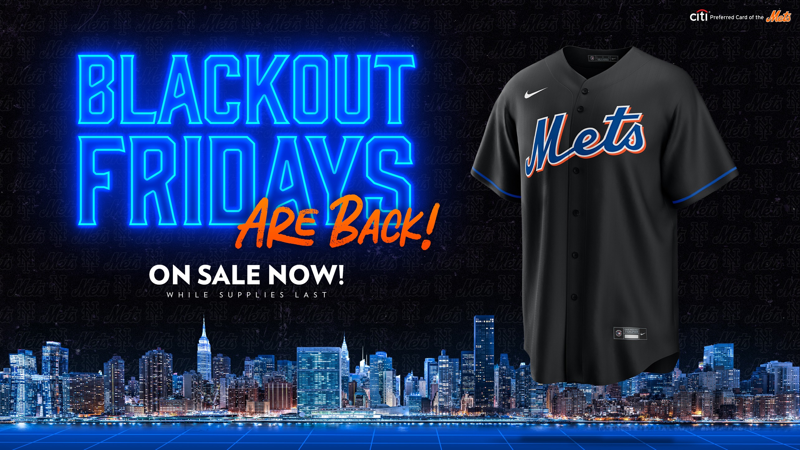 men mets black jersey