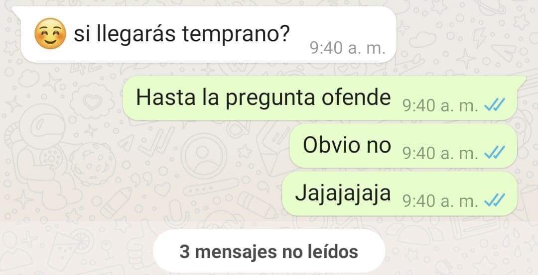 Ya conocen a una, apenas en el baño cuando debería estar en el restaurante