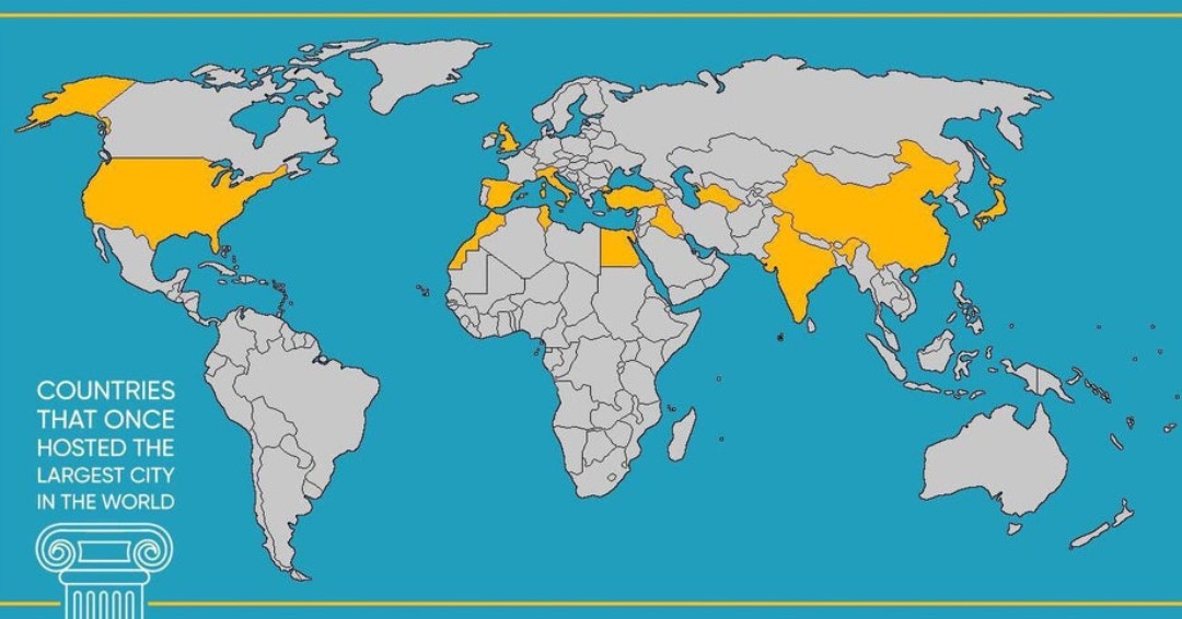 Countries That Once Hosted The Largest City In The World
Source: ow.ly/AuAE50GVibc