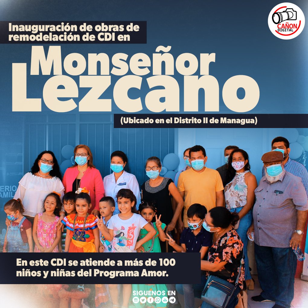 Inauguración de obras de remodelación en el CDI Monseñor Lazcano, ubicado en el distrito 2 de Managua, donde se atiende a mas de 100 niños y niñas del programa amor. 

#SoberaniaEnMiTierra
#OrgulloNacionalPatriaLibre