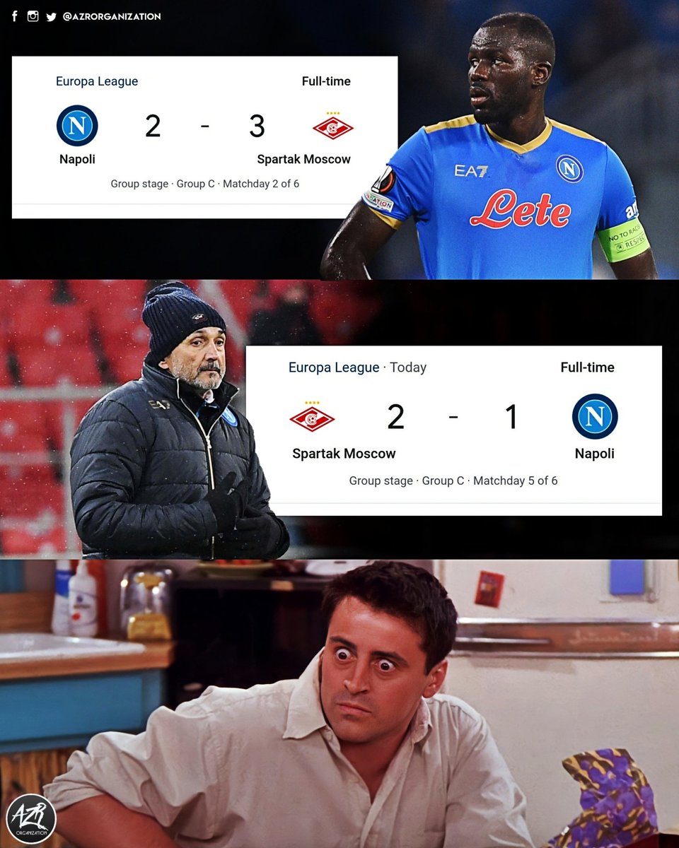 🚨Napoli Have Lost Three Games This Season in All Competitions &amp; 2 out of those 3 Defeats came Against Spartak Moscow. 🤯