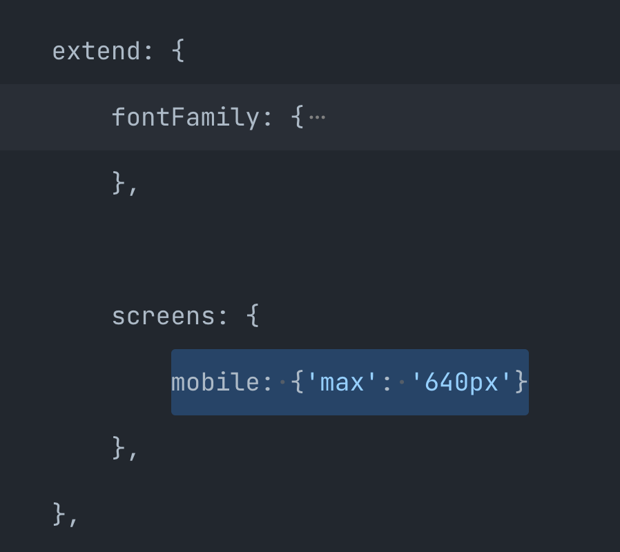 Tailwind config file