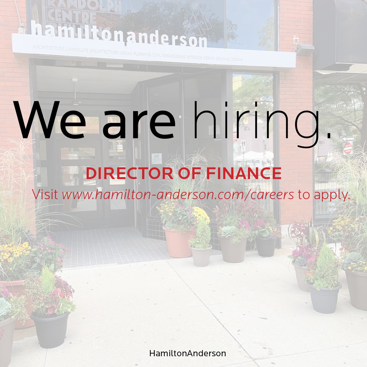 HAA is hiring a Director of Finance. Visit hamilton-anderson.com/careers/ to apply! #nowhiring #finance #architecture #site #urbandesign #Detroit #weneverleft