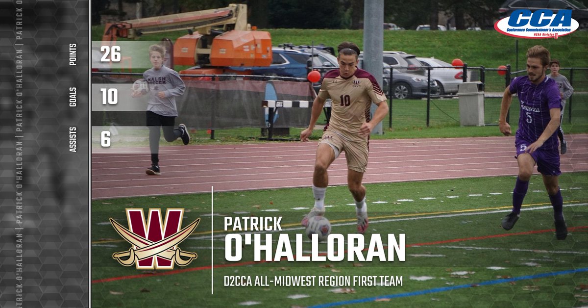 Walsh Cavaliers (@walshcavaliers) on Twitter photo MSOC | Congratulations to Patrick O'Halloran on being named to the D2CCA All-Midwest Region First Team! He will now advance to the D2CCA All-America ballot! #SwordsUp MSOC | Congratulations to Patrick O'Halloran on being named to the D2CCA All-Midwest Region First Team! He will now advance to the D2CCA All-America ballot! #SwordsUp