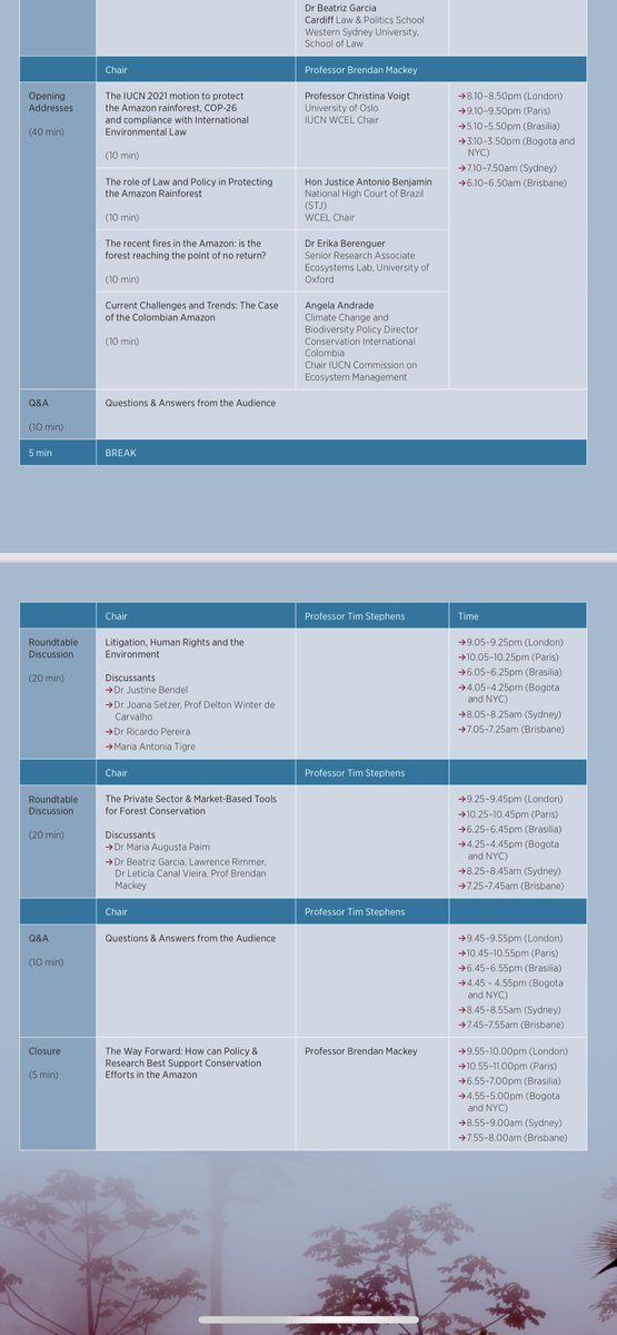 Looking forward to participating in this webinar on the “legal protection of the Amazon: current and future trends”, organised by @Westsydlaw, <a href="/GriffLawSchool/">Griffith Law School</a>, <a href="/CardiffLaw/">Cardiff Law</a> and <a href="/SabinCenter/">Sabin Center</a>. Do join us!