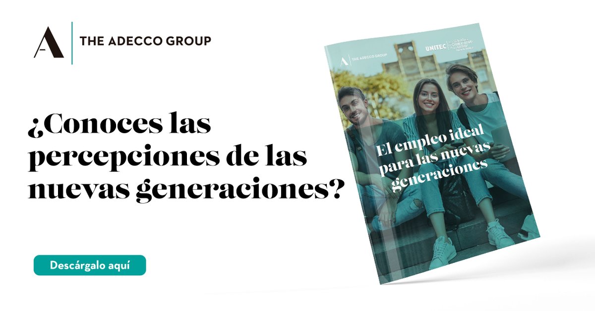 Grupo Adecco en alianza con la Universidad Tecnológica de México presenta su whitepaper, con el objetivo de conocer las percepciones de las nuevas generaciones tales como:
👉Beneficios laborales deseados
👉Promedio de permanencia
👉Habilidades buscadas
👉fal.cn/3k6Qj