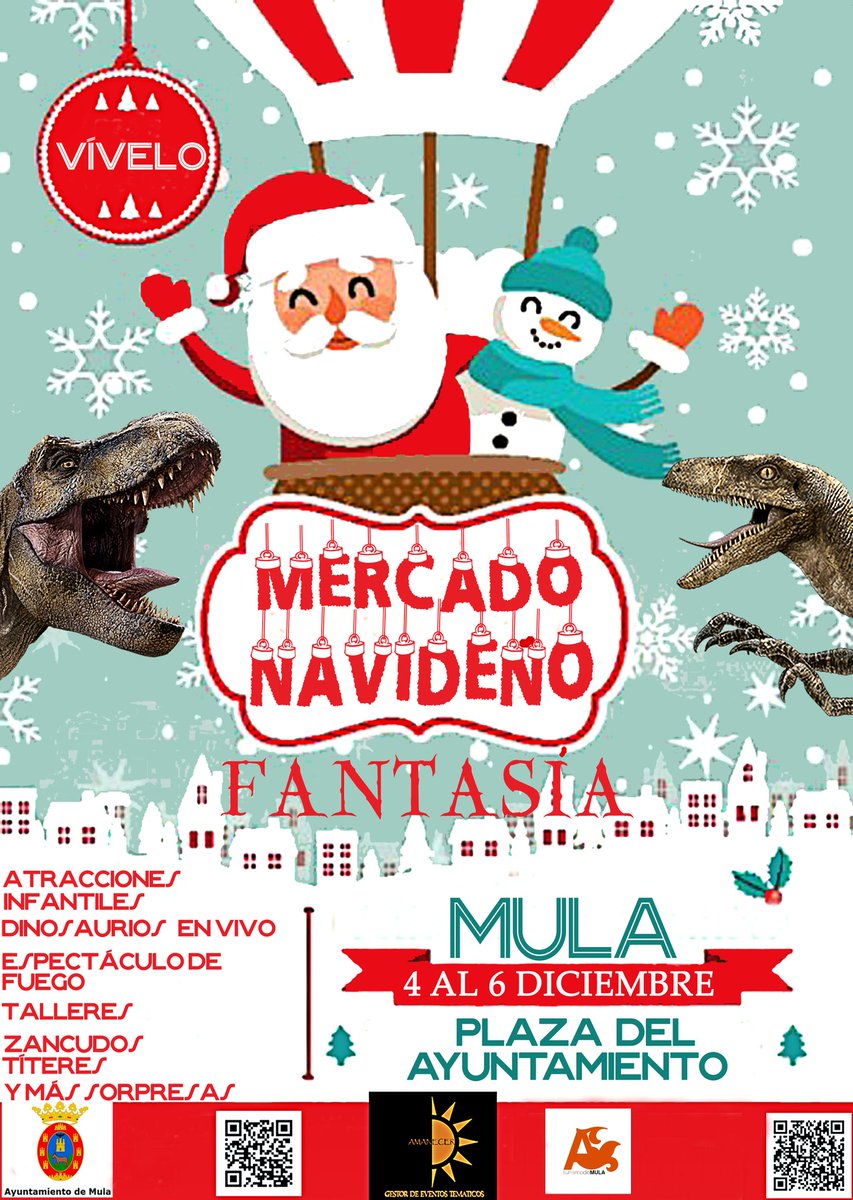#Mula acoge del 4 al 6 de diciembre el Mercadillo Navideño Fantasía. 

Una gran oportunidad de descubrir Mula, disfrutar de todos sus recursos turísticos y gastronómicos, realizar compras navideñas.

#mulaesperándotesiempre 
#muchopordescubir
