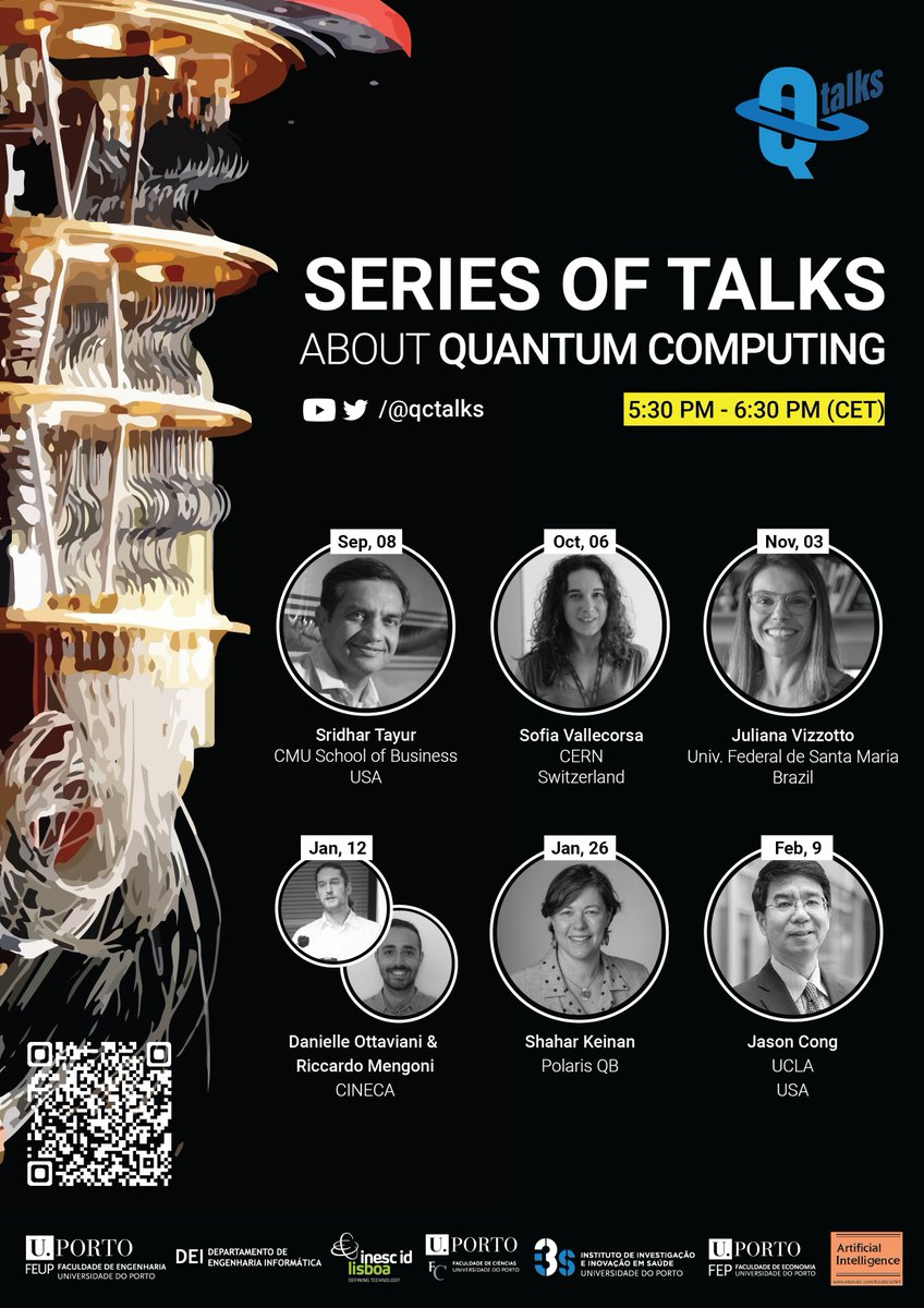 The talk that was originally planned for December was postponed to January.

Here is the plan for the remaining talks in the third series of #qctalks!

▶️ Details to come later at dei.fe.up.pt/qctalks/