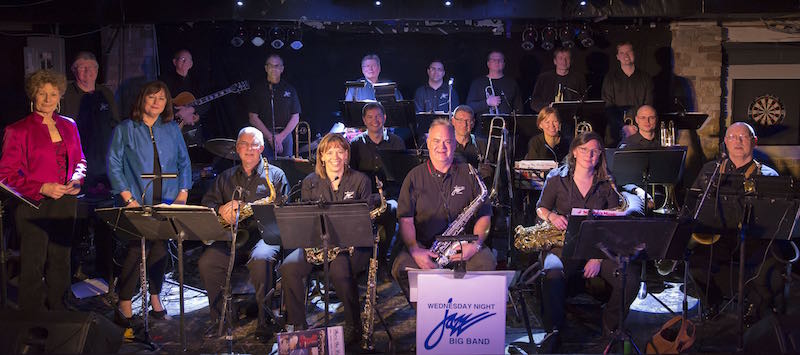 forloveofjazz's tweet photo. #Bigband #jazz ahead (Dec 15) #Calgary: the Wednesday Night Big Band, with vocalist Mari Jo de Waal @MariJodeWaal, performs 8-10 pm, Dickens Pub @DickensYYC, 1000 9 Av SW, $15 door. https://t.co/CKPjvXlliD