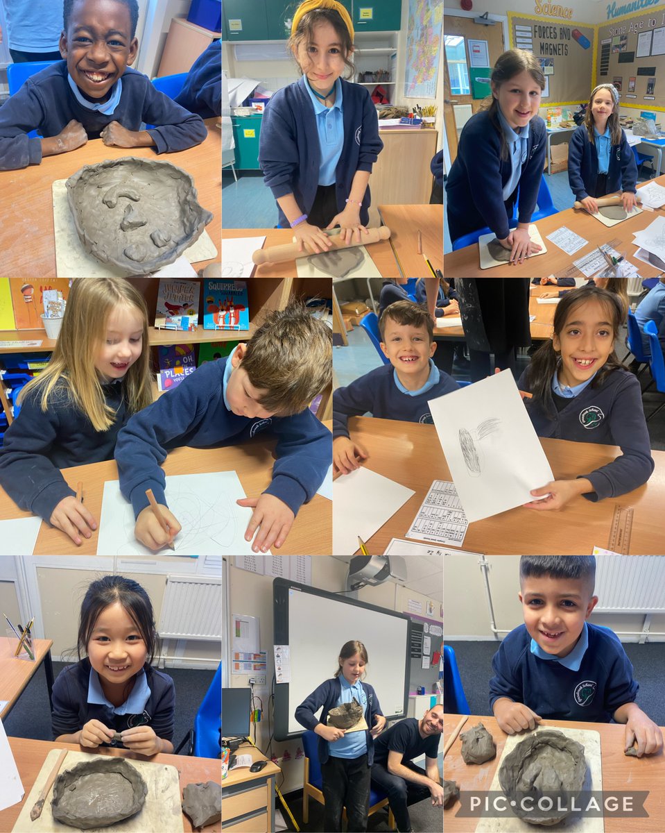 MissN0Donnell's tweet photo. Year 3 showed their creativity today during an amazing art workshop! We were very excited to have the @royalacademy of arts visit and teach us how to create clay sculptures 😊🖌🎨 @Grazebrook_Pri https://t.co/s9KKy56Ypy