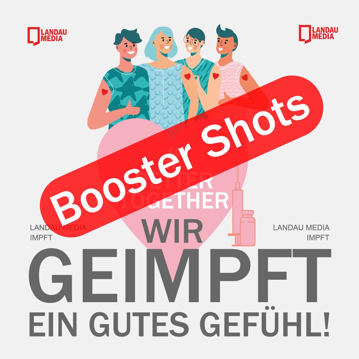 landaumedia's tweet photo. Unser Betriebsarzt hat soeben den Termin für die Auffrischungsdosis 💉💉💉für alle #LandauMedia Mitarbeiter*innen bestätigt 🎉🙏.
#boosterimpfung #aermelhoch #thirdone #impfenschuetzt #coronaschutzimpfung #boostern #gemeinsamgegencorona #boostern #allesindenarm https://t.co/sGLiUqWjhz
