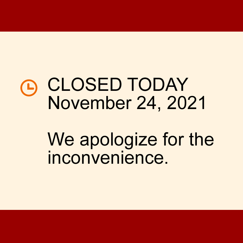 AdamarsShawarma's tweet photo. Please note the restaurant is CLOSED today. We expect we will be open tomorrow. https://t.co/vBEEDFqObF