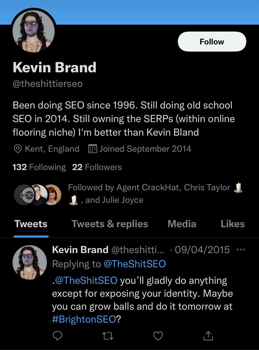 TheShitSEO's tweet photo. @oh_my_gemma Same thing happened with me. I’ve had to deal with this toss pot for years. Trolling is just not fucking on!!! It should be illegal!!! https://t.co/zwiNxwCmQK