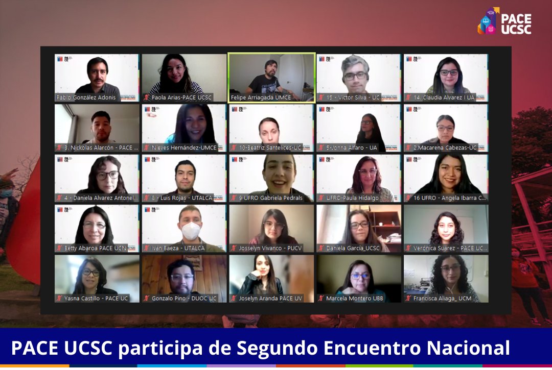 paceucsc's tweet image. Con la participación de especialistas provenientes de las 31 instituciones de Educación Superior que implementan el Programa PACE, se llevó a cabo un nuevo encuentro de vinculación y colaboración

La cita abordó diversas temáticas surgidas el 2020  cómo los desafíos postpandemia
