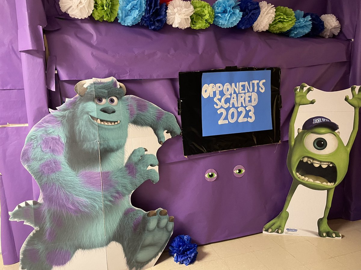 GlatthornMath's tweet photo. HALL DAY!! I am so impressed every year by the incredible hall decorations! All around great themes this year! Freshman-80s Dance Party🎶 Sophomores-Jumanji🐅 Juniors-Monsters Inc.👹 & Seniors-Wild West🤠 #WeDigEPS #WeDigHallDay #WeDigSpiritWeek https://t.co/ZGDnFvq0Ni