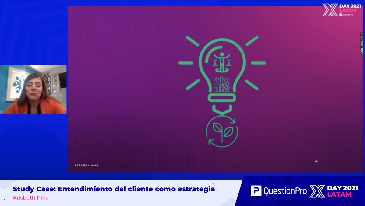 questionpro_es's tweet photo. Arisbeth Piña resaltó en el #XDAYLATAM2021 la importancia de la sustentabilidad, entendida como el bien que podemos ofrecer a nuestros clientes y cómo investigamos para lograr que ese bien perdure ¡Sigue su charla en vivo! https://t.co/nYIsraxiYF