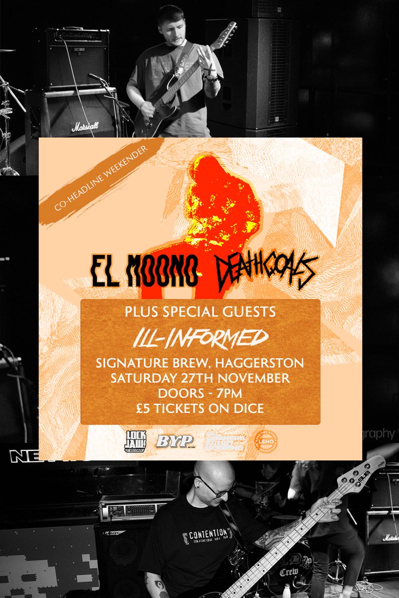 Our penultimate show will be supporting @deathgoalsband and <a href="/elmoono4/">EL MOONO</a> on their co-run in Haggerston this Saturday.

I hope you rot 🔪 IIxHC

📸 - Faye L. Photography
