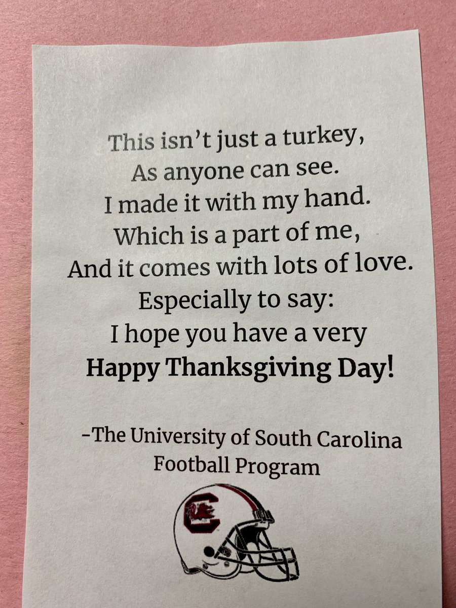Grateful for the student-athletes of 
<a href="/GamecockWTennis/">Gamecock Women's Tennis</a> @GamecockSwim <a href="/GamecockBeachVB/">Gamecock Beach VB</a> <a href="/GamecockVolley/">Gamecock Volleyball</a> &amp; <a href="/GamecockFB/">Gamecock Football</a> who helped #SandstormBuddies make 222 Thanksgiving cards for the kids at <a href="/theprismahealth/">Prisma Health</a>! Thank you 🎁