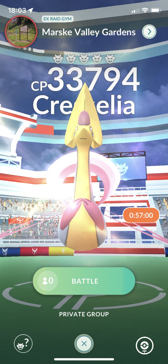 JarmarTheMan's tweet photo. Creselia raid 5 mins #pokemongo #pokemongoraid #pokemongoraids trainer code: 7636 8402 5413 https://t.co/Idh0FmnMUW