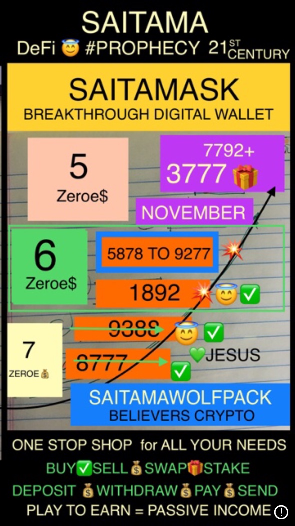 BudRante's tweet photo. @elboss_mo @MrSaitamaInu1 @ElonMansur @Saitamaguru1 @SteveRocketCry1 @henokcrypto Good job
However,
#SaitaMASK is absolutely different tiger
5 Zeroes is weeks away
This is a #DeFi and much more #saitama is a #prophecy
#PRICELE$$
#SAITAMAWOLFPACK
@CNBCnow @cnnbrk @foxnewsalert @CNBCFastMoney
#CryptocurrencyNews #CryptoNews @CNN @PTVph
@cnnphilippines @CNBC https://t.co/Lr5n5FYS3o